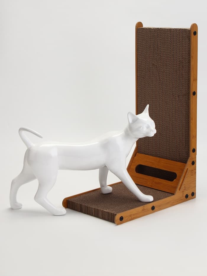 Когтеточка-лежанка «Пижон» из гофрокартона с кошачьей мятой "Хочу-Точу", 60×40×25 см