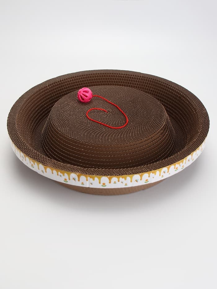 Когтеточка-лежанка «Пижон. Пчёлка» 45×9 см, с кошачьей мятой, гофрокартон