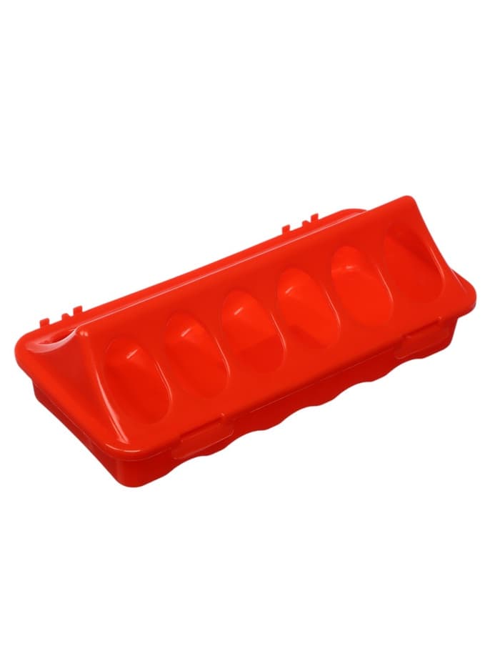 Кормушка - поилка для перепелов, 21×11×6.5, пластик, лотковая, 12 ячеек, Greengo