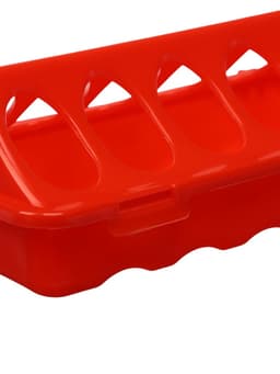 Кормушка - поилка для перепелов, 21×11×6.5, пластик, лотковая, 12 ячеек, Greengo