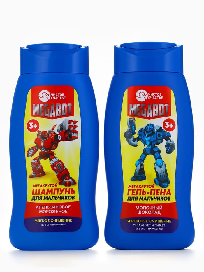 Гель-пена для мальчиков «Мегакрутая пена», аромат молочный шоколад, 250 мл, Чистое счастье