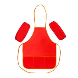 Фартук для труда + нарукавники, 490×390/250×160 мм, размер S (рост 116-146), Calligrata, «Стандарт», красный