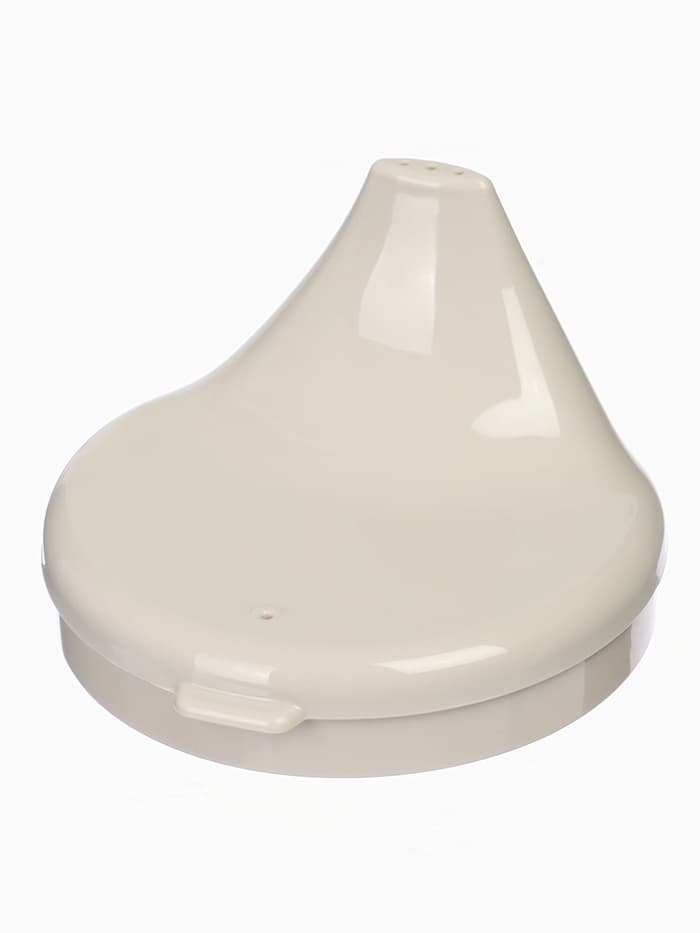 Поильник с ручками, белый/ бежевый