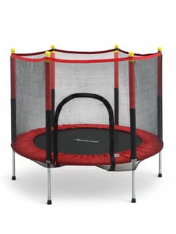 Батут ONLYTOP, d=140 см, высота сетки 80 см, красный