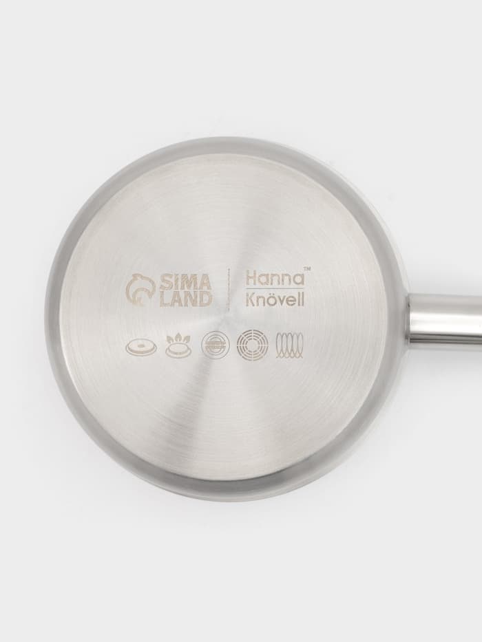 Ковш Hanna Knövell, 1.3 л, d=14, h=8.5 см, с крышкой, толщина стенки 0.8 мм, индукция, нержавеющая сталь