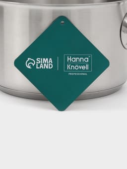 Ковш Hanna Knövell, 2 л, d=16, h=10 см, с крышкой, толщина стенки 0.8 мм, индукция, нержавеющая сталь