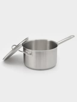 Ковш Hanna Knövell, 5.1 л, d=22, h=13.5 см, с крышкой, толщина стенки 0.8 мм, индукция, нержавеющая сталь