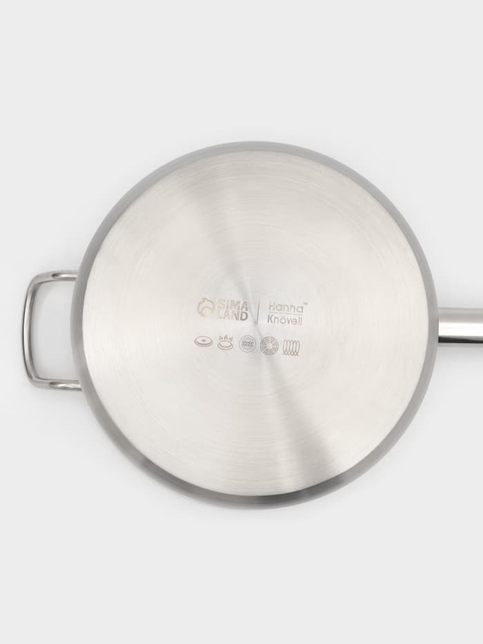 Ковш Hanna Knövell, 6.3 л, d=24, h=14 см, с крышкой, толщина стенки 0.8 мм, индукция, нержавеющая сталь