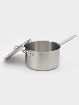 Ковш Hanna Knövell, 8 л, d=26, h=15 см, с крышкой, толщина стенки 0.8 мм, индукция, нержавеющая сталь