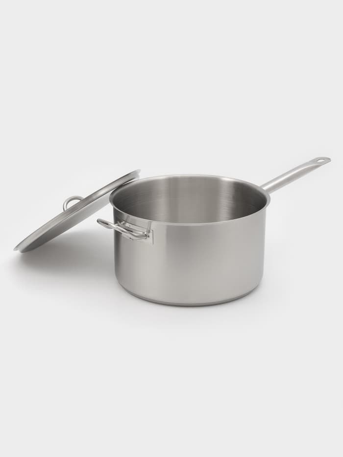 Ковш Hanna Knövell, 9.8 л, d=28, h=16 см, с крышкой, толщина стенки 0.8 мм, индукция, нержавеющая сталь