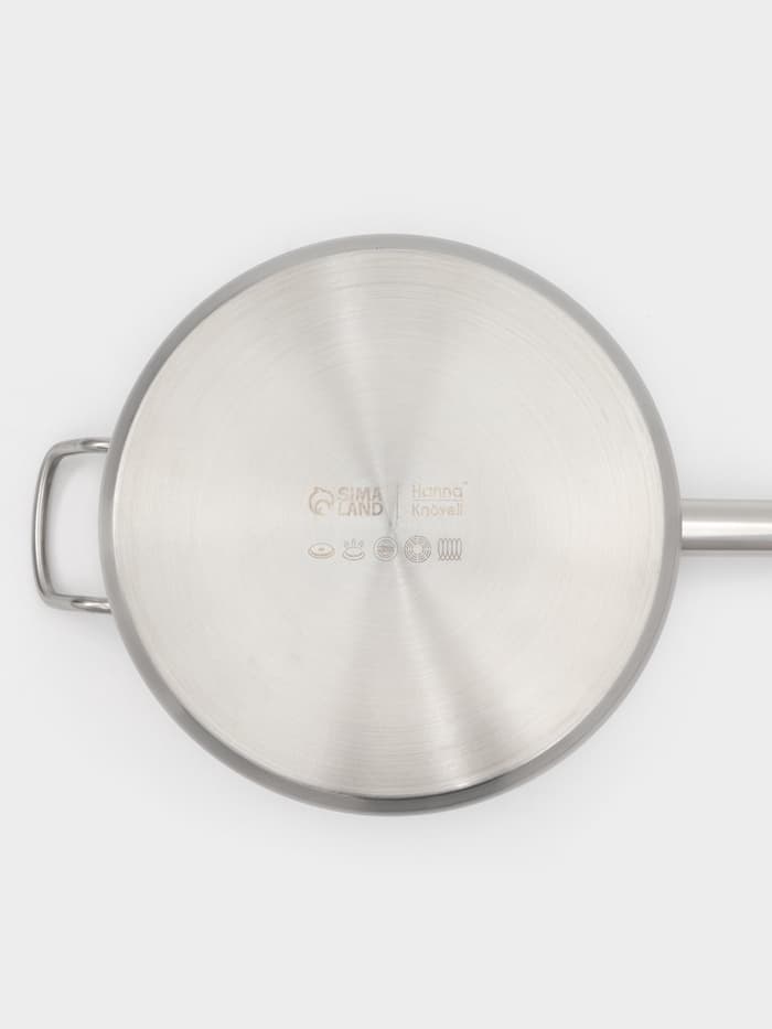 Ковш Hanna Knövell, 9.8 л, d=28, h=16 см, с крышкой, толщина стенки 0.8 мм, индукция, нержавеющая сталь