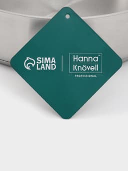 Сковорода - сотейник Hanna Knövell, 2.7 л, d=24 см, h=6.5 см, толщина стенки 0.6 мм, индукция, нержавеющая сталь, серебристая