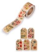 Наклейка бумага крафт «Бирки. Цветы», 3×5 см 200 шт., в рулоне