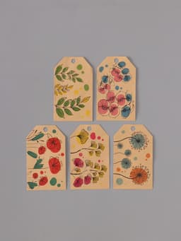 Наклейка бумага крафт «Бирки. Цветы», 3×5 см 200 шт., в рулоне