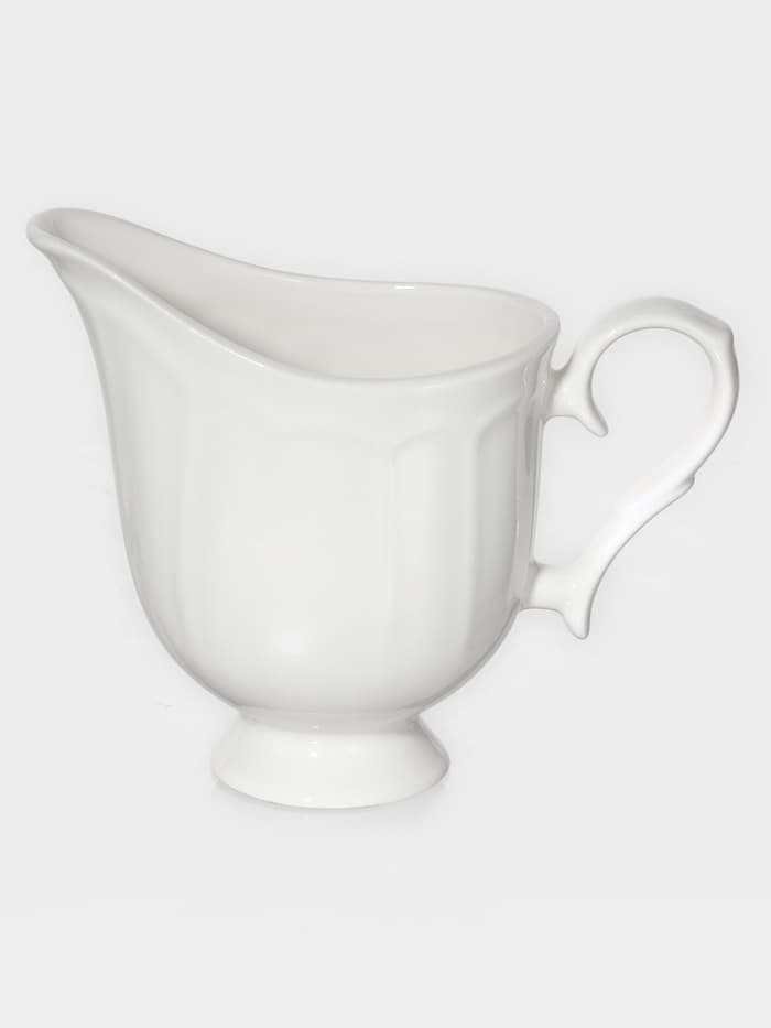 Набор сервировочный WY Renessans, 2 предмета: молочник 265 мл, сахарница 300 мл, фарфор, белый