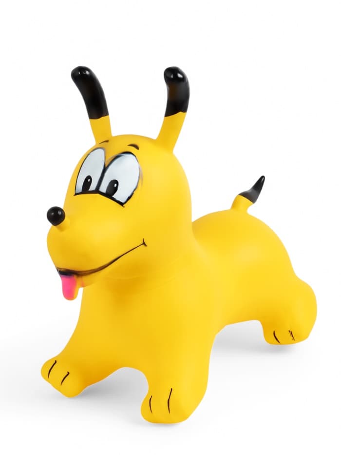 Попрыгун ZABIAKA «Собачка», 56×32×53 см, жёлтый