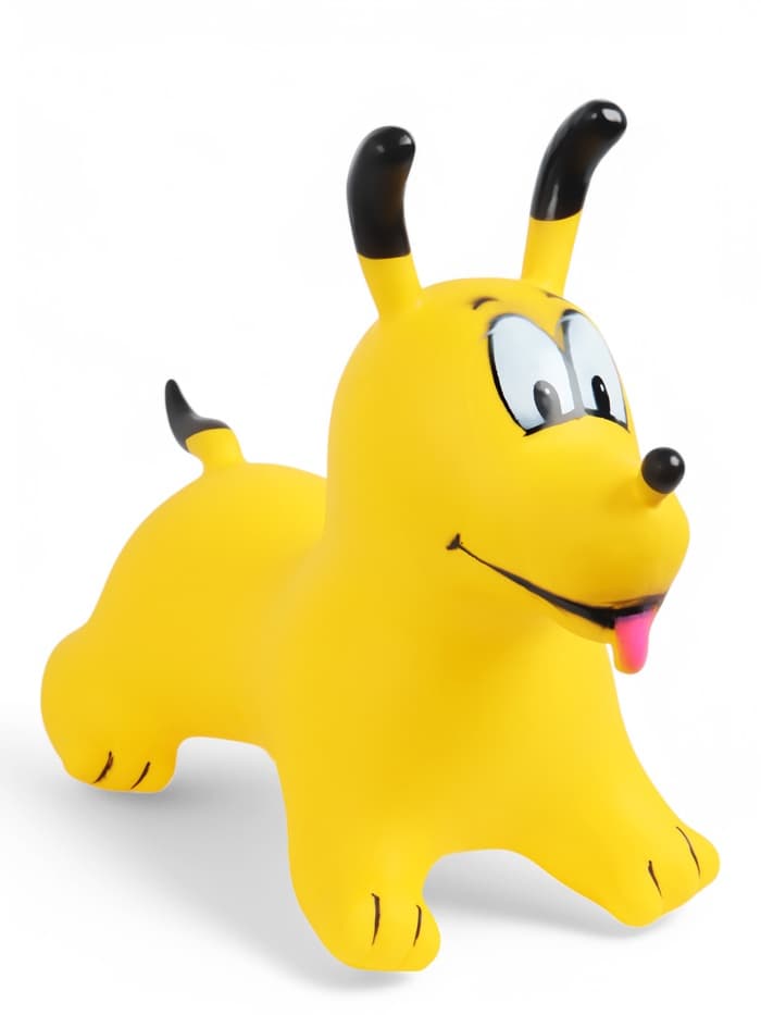 Попрыгун ZABIAKA «Собачка», 56×32×53 см, жёлтый