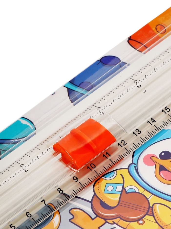 Резак для бумаги роликовый А4, до 3 листов, безопасное лезвие, длина реза 300 мм, белый