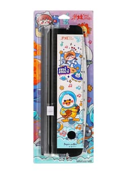 Резак для бумаги роликовый А4, до 3 листов, безопасное лезвие, длина реза 300 мм, черный