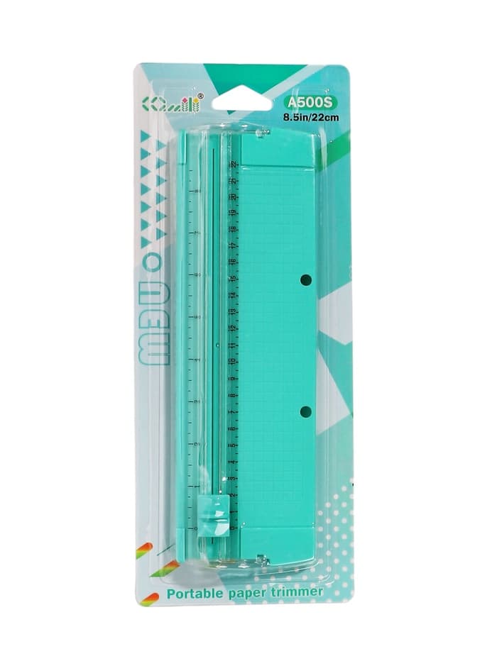 Резак для бумаги роликовый А5, до 3 листов, безопасное, зеленый