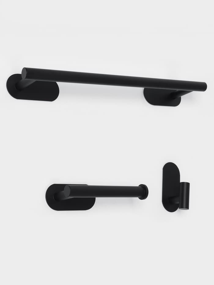 Набор держателей для ванной комнаты Stölz, 3 предмета, чёрный