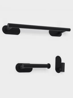 Набор держателей для ванной комнаты Stölz, 3 предмета, чёрный