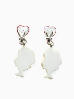 Серьги-клипсы детские «Выбражулька» русалочка с сердцем кристалл, цветные