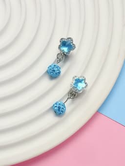 Серьги клипсы детские «Выбражулька. Шамбала и звездой кристалл», голубые