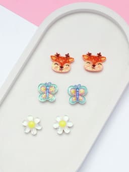 Серьги-клипсы детские на магните Выбражулька «Ассорти», 3 пары