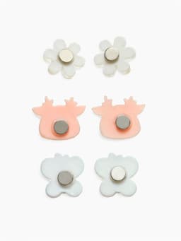 Серьги-клипсы детские на магните Выбражулька «Ассорти», 3 пары