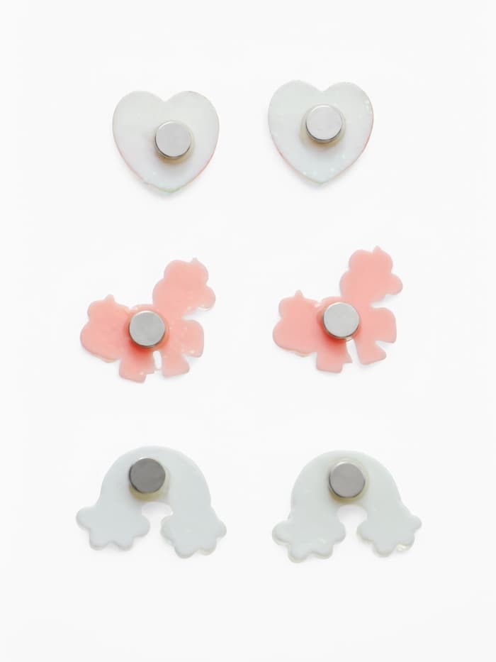 Серьги-клипсы детские на магните Выбражулька «Ассорти», 3 пары