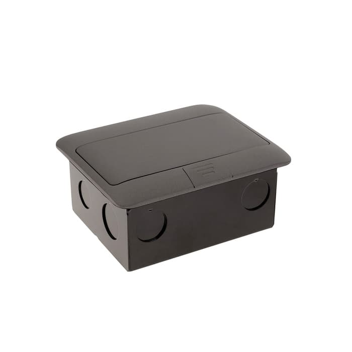 Розетка выдвижная, 16 А, двухместная, серая