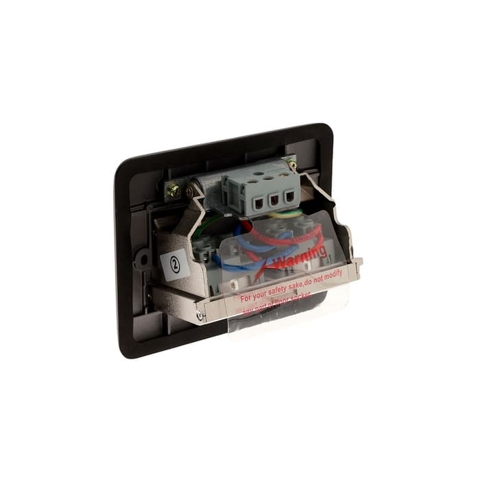 Розетка выдвижная, 16 А, двухместная, серая