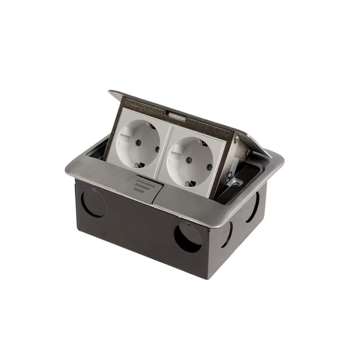 Розетка выдвижная, 16 А, двухместная