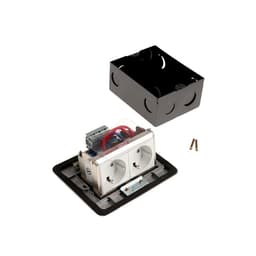 Розетка выдвижная, 16 А, двухместная