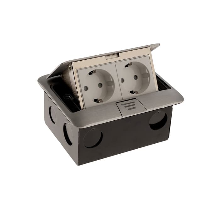 Розетка выдвижная, 16 А, двухместная