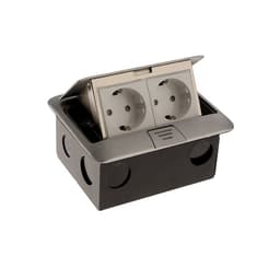 Розетка выдвижная, 16 А, двухместная