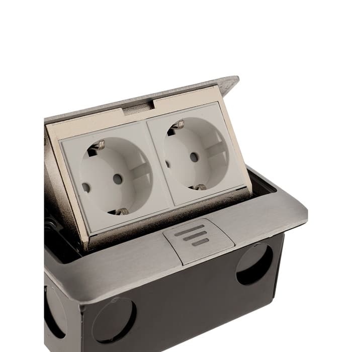 Розетка выдвижная, 16 А, двухместная