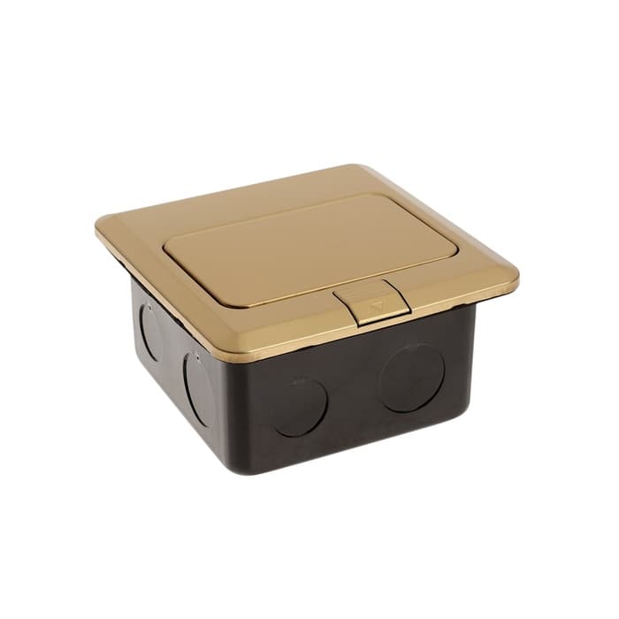 Розетка выдвижная, 16 А, одноместная, золотистая