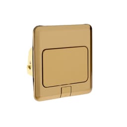 Розетка выдвижная, 16 А, одноместная, золотистая