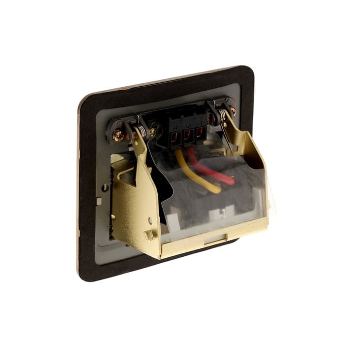 Розетка выдвижная, 16 А, одноместная, золотистая