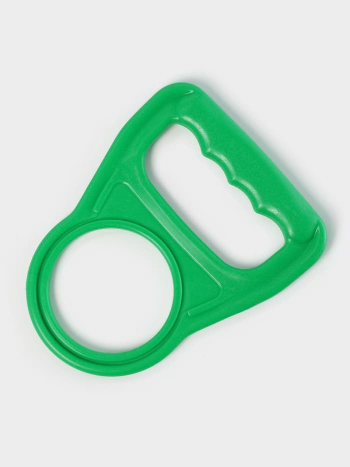 Ручка для переноса бутылей, 14×11.5×0.5 см, зелёная