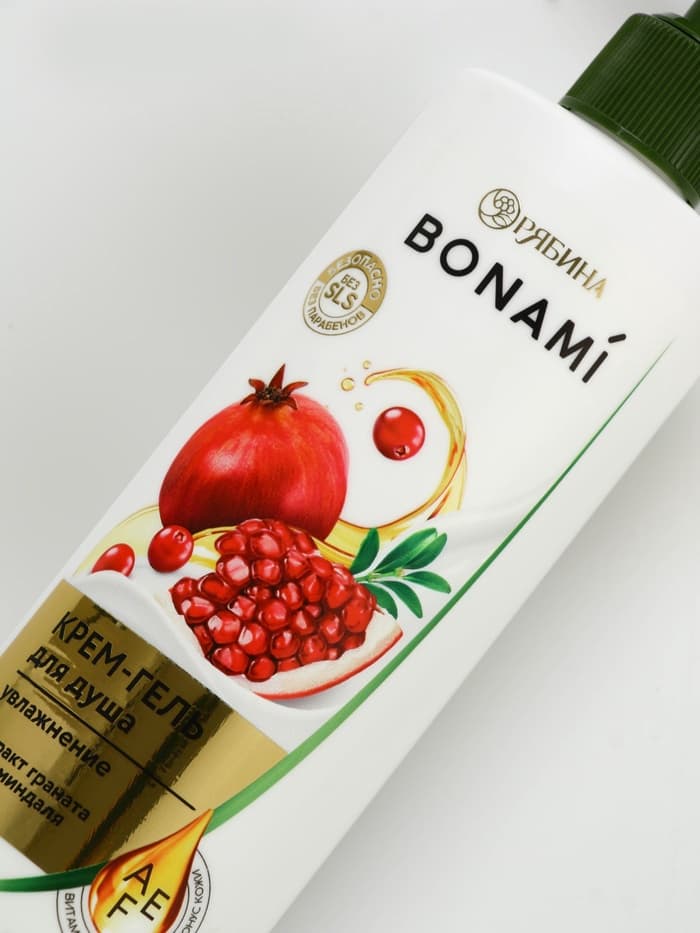 Крем-гель для душа «Гранат и клюква», нежность и увлажнение, 400 мл, BONAMI