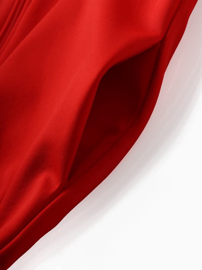 Ветровка детская с капюшоном MINAKU: SPACE, красная, рост 146 см