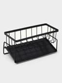 Подставка для мыла и губки со сливом Stölz, чёрная