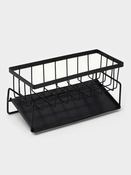 Подставка для мыла и губки со сливом Stölz, чёрная