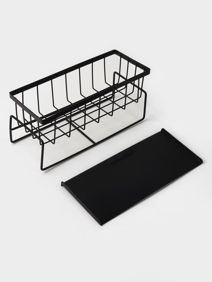 Подставка для мыла и губки со сливом Stölz, чёрная