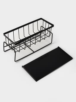 Подставка для мыла и губки со сливом Stölz, чёрная