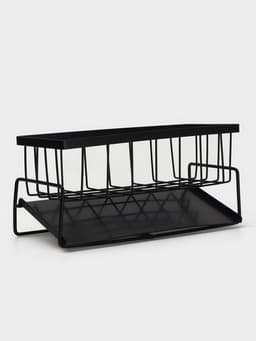 Подставка для мыла и губки со сливом Stölz, чёрная