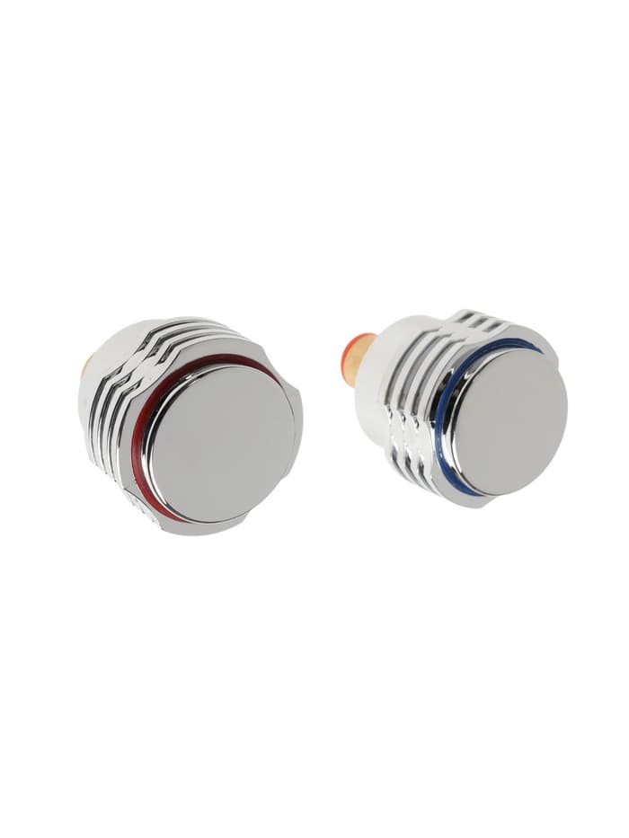 Набор ручек для смесителя ZEIN Z004K, с латунной кран-буксой 1/2", пластик, цвет хром